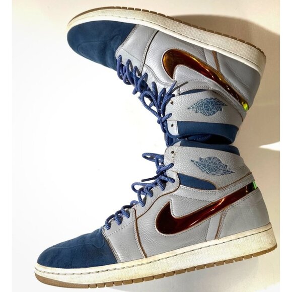 Nike Air Jordan 1 Mens Sneaker Nouveau 23 Dunk  From Above Multicolor Size 13 - Picture 2 of 10